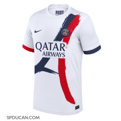 Muški Nogometni Dres Paris Saint-Germain Khvicha Kvaratskhelia #7 Gostujuci 2025-26 Kratak Rukav Muški Nogometni Dres Paris Saint-Germain Khvicha Kvaratskhelia #7 Gostujuci 2025-26 Kratak Rukav